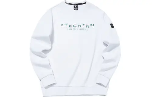 ANTA Variety Training Collection Sweatshirts Men's White Crew Neck Thickened Regular