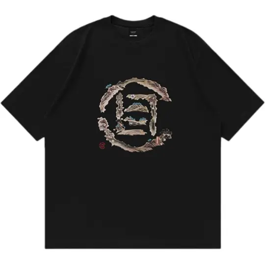 CLOT T Shirts Men's Crew Neck Moderate Straight Fit