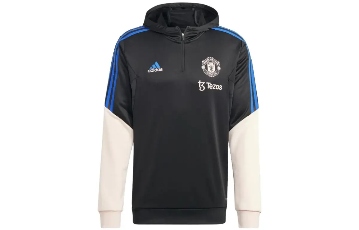 Adidas Sweatshirts Men's Black Hooded Moderate Regular
