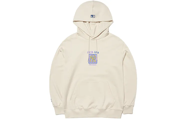 MLB Sweatshirts Unisex White Hooded (Non-detachable) Moderate Straight Fit