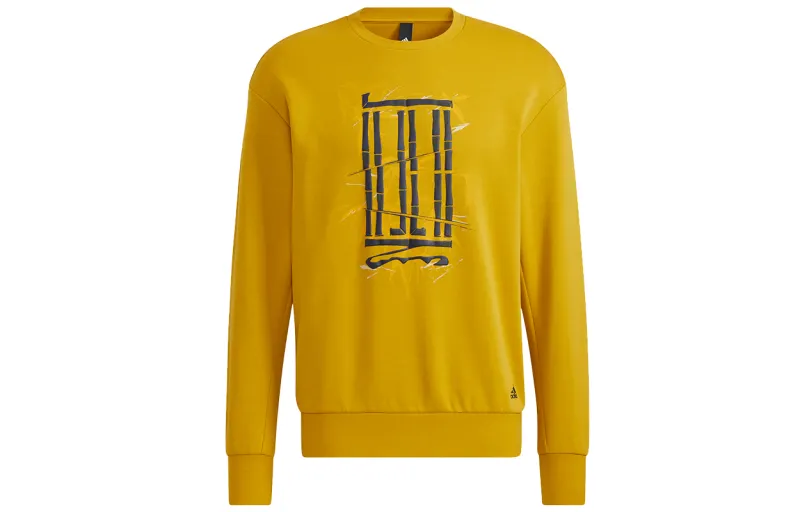 Adidas Wuji Series Sweatshirts Men's Gold Crew Neck Moderate Regular