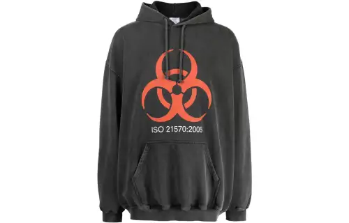 Vetements Sweatshirts Men's Smoke Black Hooded Thickened Other