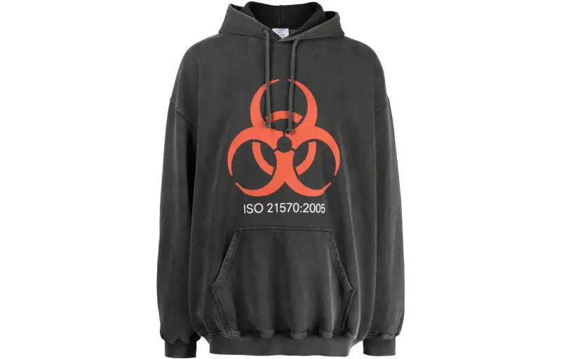 Vetements Sweatshirts Men's Smoke Black Hooded Thickened Other