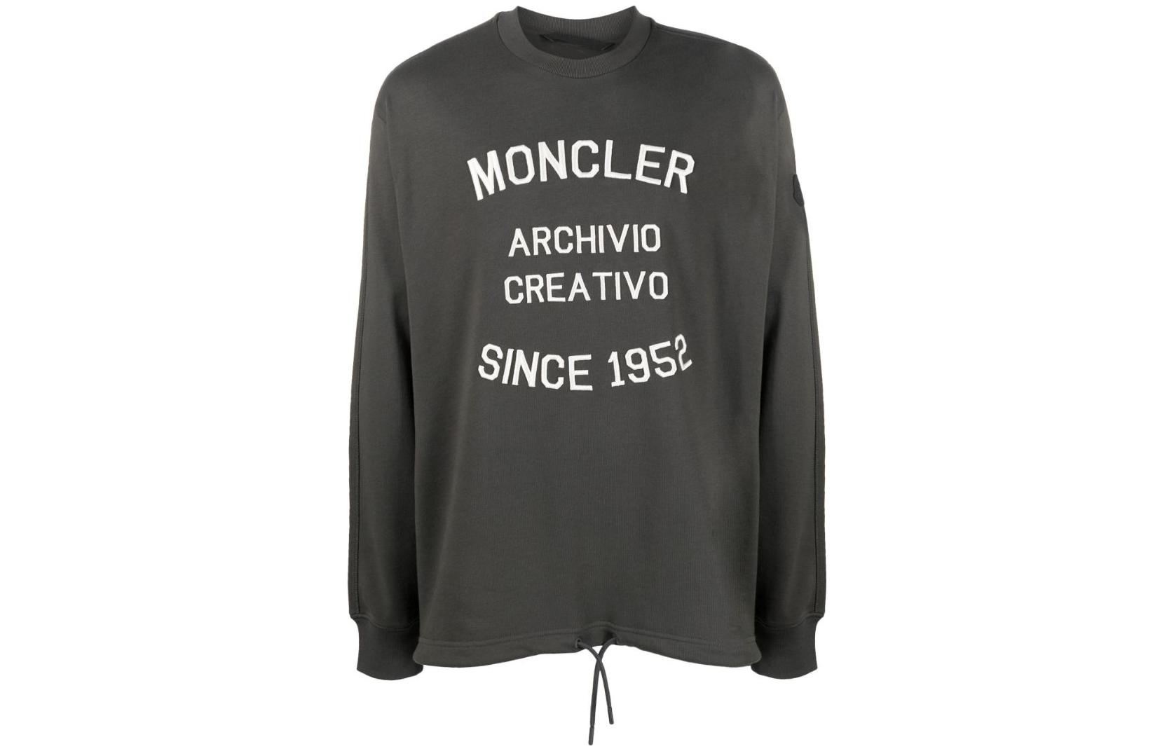 Мужской свитшот Moncler Logo (темно-серый)