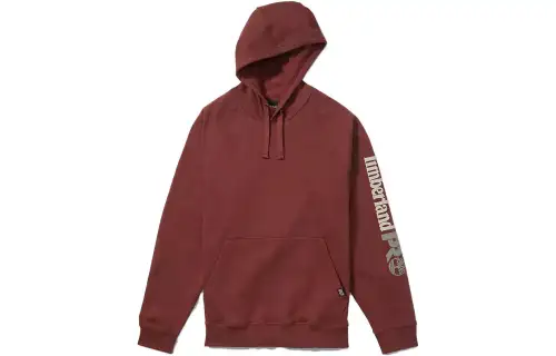 Timberland Sweatshirts Men's Umber Red Hooded Moderate Regular