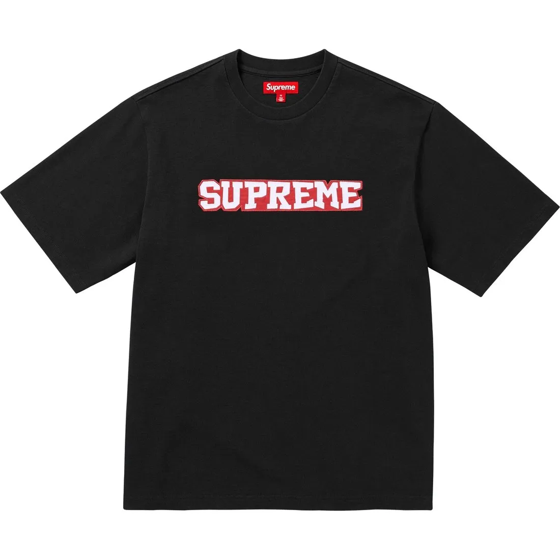 Supreme Satin Appliqué Short Sleeve Top
