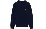 KENZO Sweaters Men's Blue Crew Neck Moderate Heavyweight