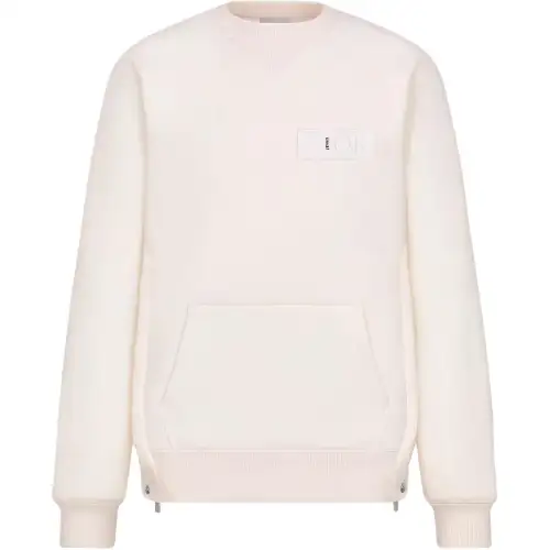 DIOR Quarterly New Products Sweatshirts Men's White Crew Neck Moderate Other