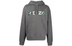 KENZO Sweatshirts Men's Gray Hooded Moderate Regular