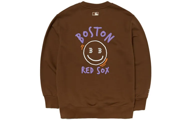 MLB Sweatshirts Unisex Brown Crew Neck Moderate Straight Fit