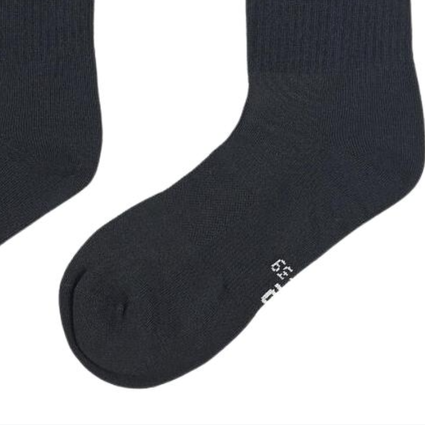 DECATHLON Crew Socks Unisex 2 Pack Black