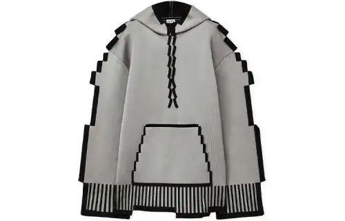 LOEWE Sweatshirts Men's Gray Hooded Moderate Regular