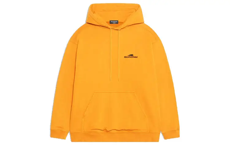 Balenciaga Sweatshirts Men's Orange Hooded Moderate Regular