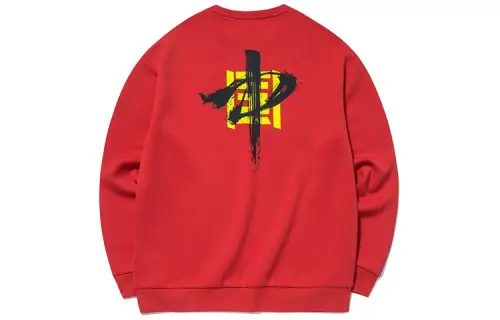 ANTA Variety Training Collection Sweatshirts Unisex Classic Red Crew Neck Moderate Regular