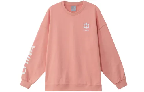 Li Ning Sports Life Collection Sweatshirt Unisex Orange Pink Couple's