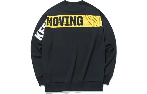 ANTA Life Collection Sweatshirts Men's Black Crew Neck Moderate Regular
