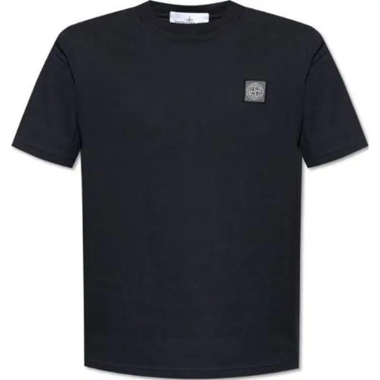 STONE ISLAND Logo Patch Crewneck T Shirt