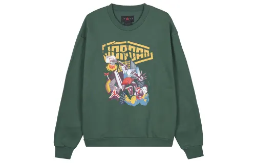 Jordan DNA model, sports velvet green sweatshirt for leisure