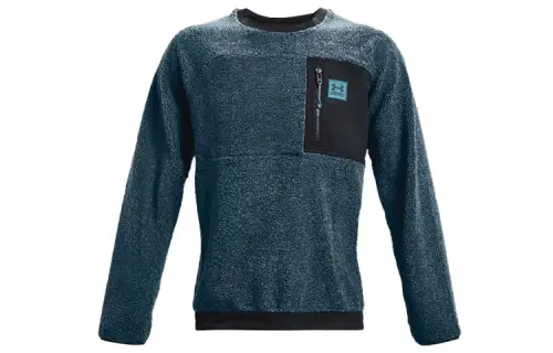 Under Armour Mission Sweatshirts Men's Blue Crew Neck Thickened Other