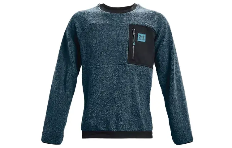 Under Armour Mission Sweatshirts Men's Blue Crew Neck Thickened Other