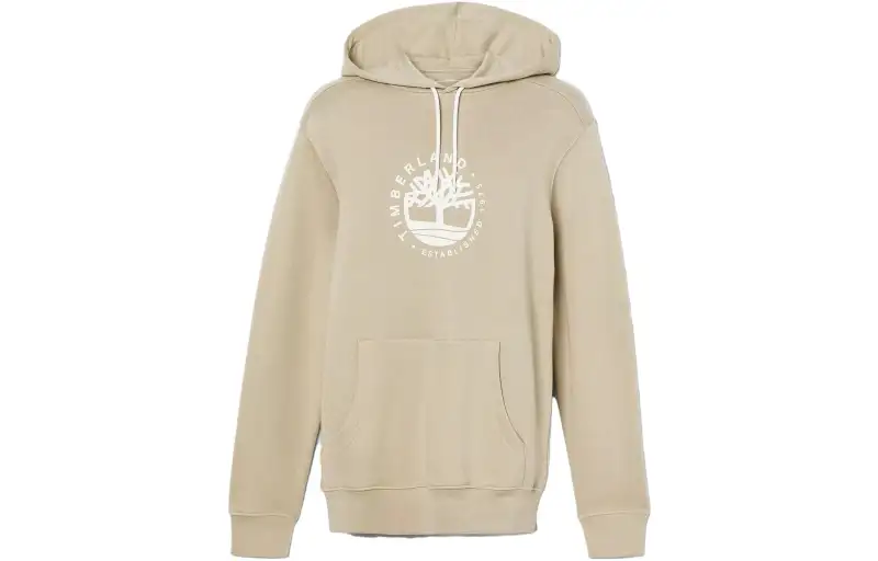 Timberland Sweatshirts Unisex Light Brown Hooded Moderate Regular