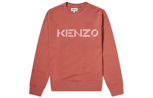 KENZO Sweatshirts Men's Deep Rose Crew Neck Moderate Regular