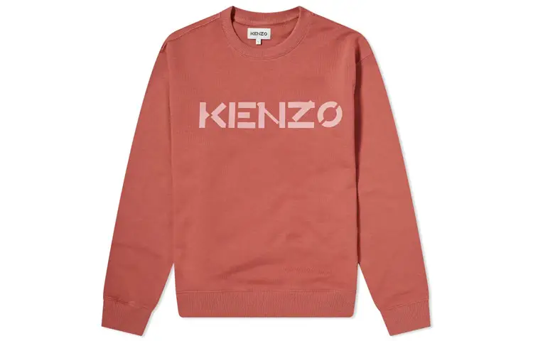 KENZO Sweatshirts Men's Deep Rose Crew Neck Moderate Regular