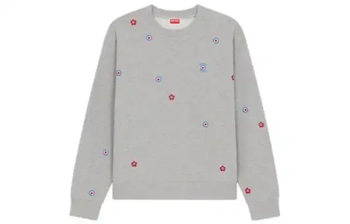 Kenzo floral-embroidered cotton sweatshirt