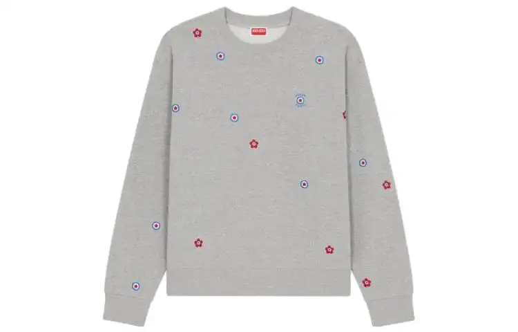 Kenzo floral-embroidered cotton sweatshirt