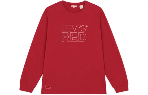 Levis Sweatshirts Men's Red Crew Neck Moderate Regular