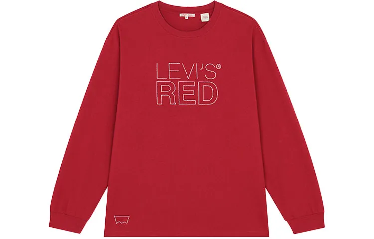 Levi's Sweatshirts Men's Red Crew Neck Moderate Regular