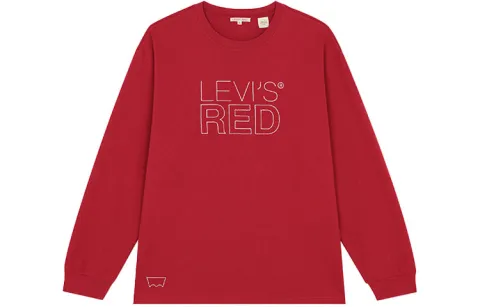 Levi's Sweatshirts Men's Red Crew Neck Moderate Regular