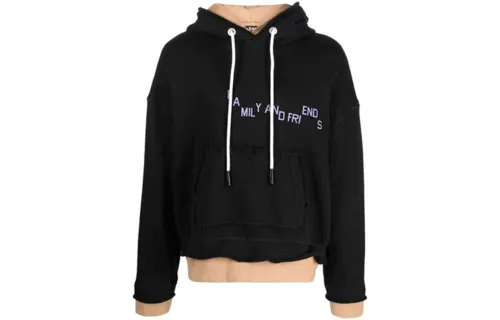 PALM ANGELS Sweatshirts Men's Black Hooded Moderate Regular