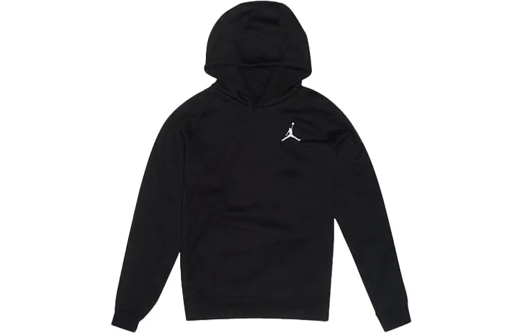 Jordan Sweatshirts Men's Black Hooded Moderate Regular