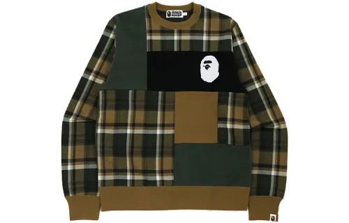 Bape Check Ape Head Crewneck