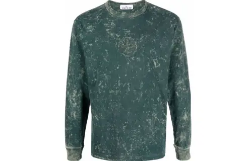 STONE ISLAND Sweatshirts Men's Green Crew Neck Moderate Regular