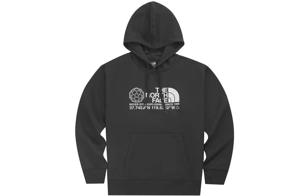 THE NORTH FACE FW22 Hooded Pullover Fleece Lined Long Sleeved Sweatshirt Unisex Black