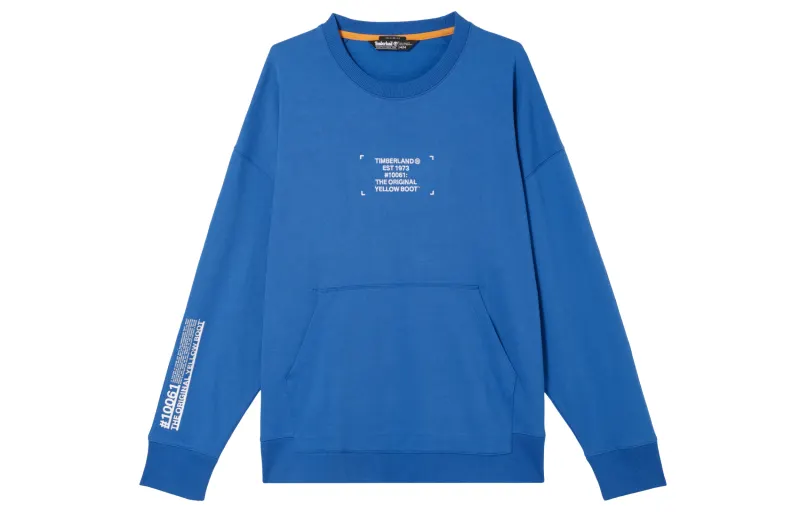 Timberland Sweatshirts Men's Blue Crew Neck Moderate Regular