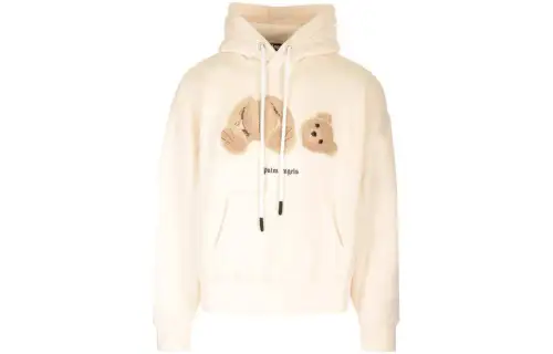 PALM ANGELS Sweatshirts Men's Ivory Hooded Moderate Regular