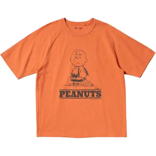 UNIQLO X PEANUTS T Shirt Unisex Orange Yellow