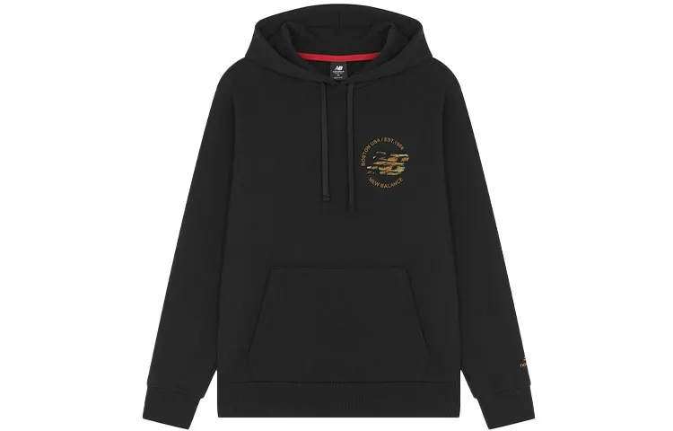 New Balance Sweatshirts Men's Black Hooded Moderate Regular