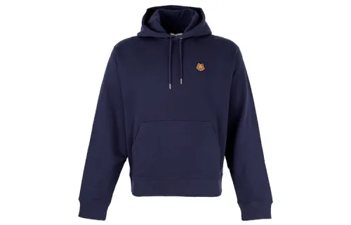 KENZO Sweatshirts Men's Blue Hooded Moderate Regular