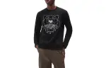KENZO Sweatshirts Men's Black Crew Neck Moderate Heavyweight