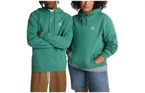 Converse Star Chevron Sweatshirts Unisex Green Hooded Moderate Other