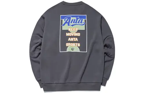 ANTA Life Collection Sweatshirts Men's Gray Crew Neck Moderate