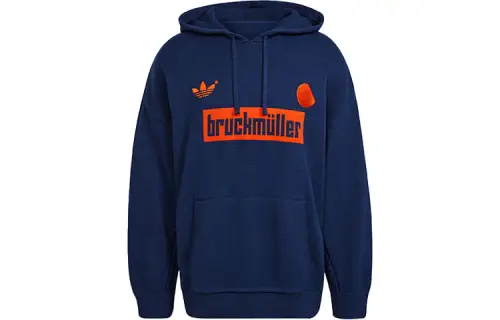 Adidas Originals Sweatshirts Men's Blue Hooded Moderate Regular