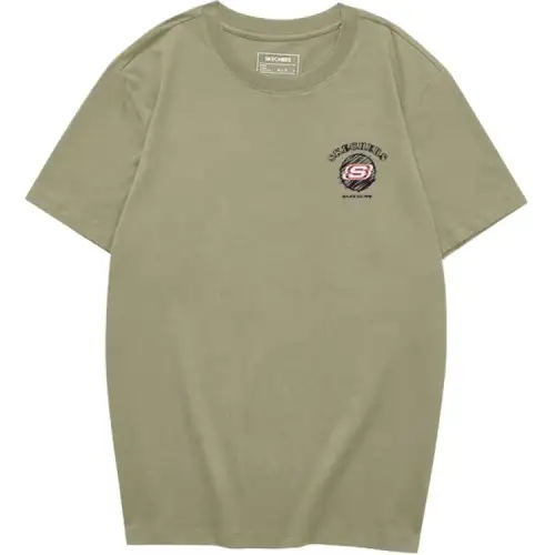 Skechers Colorful T Shirt Unisex Dark Matcha Green