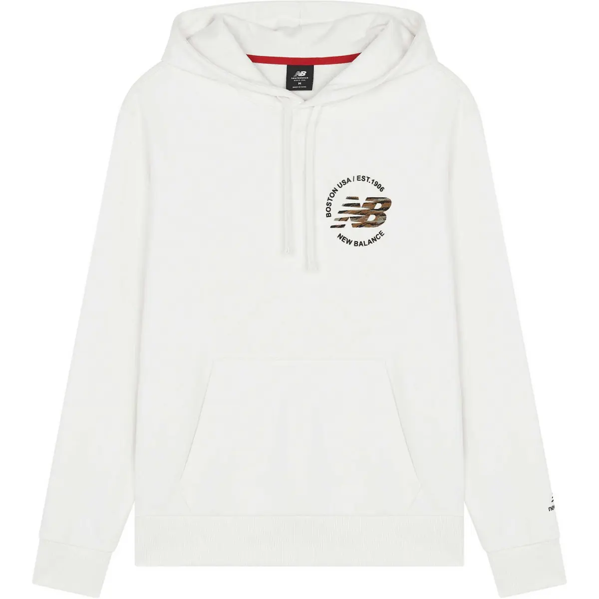 New Balance Sweatshirts Men's White Hooded Moderate Regular