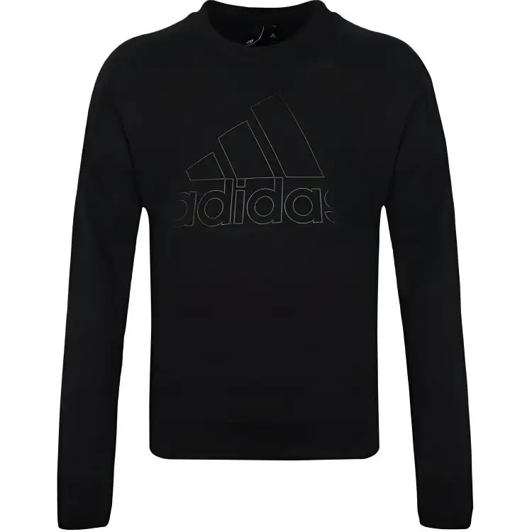 Adidas Sweatshirts Men's Black Crew Neck Moderate Regular