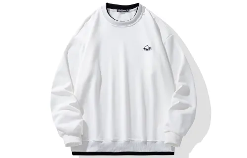 FireMonkey Sweatshirts Unisex Crew Neck Moderate Mock Two Piece
